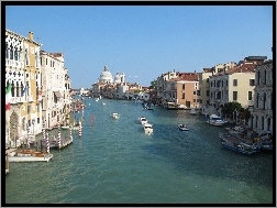 Łódki, Wenecja, Piękna, Kanał